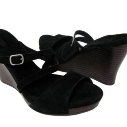 UGG Jullita II Women's Wedge Sandal - Black Suede8.52