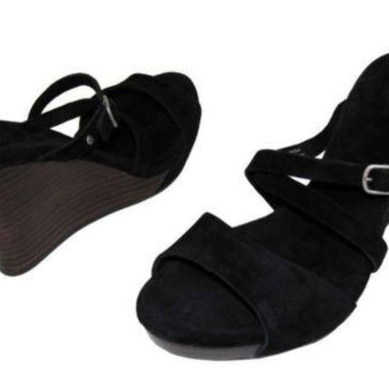 UGG Jullita II Women's Wedge Sandal - Black Suede8.57