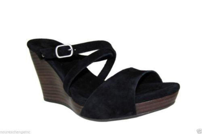 UGG Jullita II Women's Wedge Sandal - Black Suede 8.5