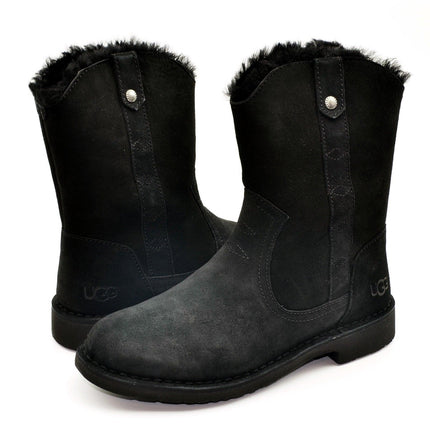 UGG Larker Black 1099054/BLK Women's Sheepskin Boot size 96.51