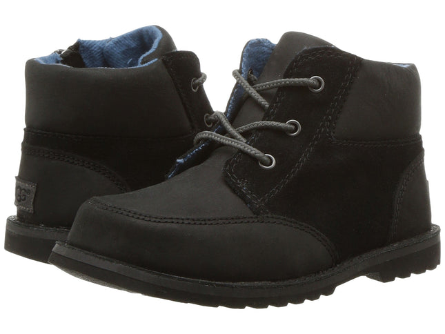 UGG Orin Little Kids' Boot - Black Leather | Size 11 11