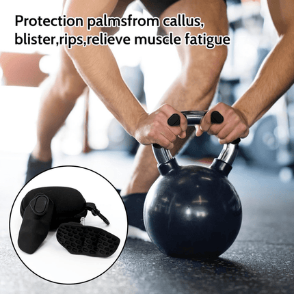 Weightlifting Grip Pads – Non-Slip Rubber Hand Grips for Dumbbells, Barbells & Pull-Ups (1 Pair)Gray4