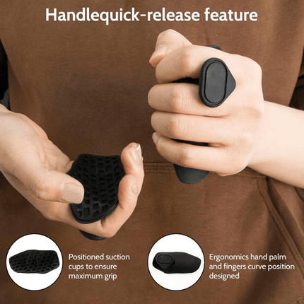 Weightlifting Grip Pads – Non-Slip Rubber Hand Grips for Dumbbells, Barbells & Pull-Ups (1 Pair)Gray5